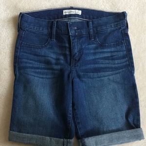 Abercrombie Kids Sz 16 dark wash shorts